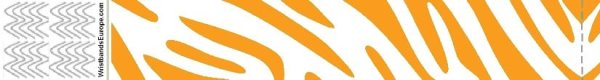 Απλά βραχιόλια Tyvek Zebra Orange
