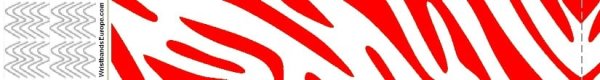 Απλά βραχιολάκια Tyvek Zebra Κόκκινο